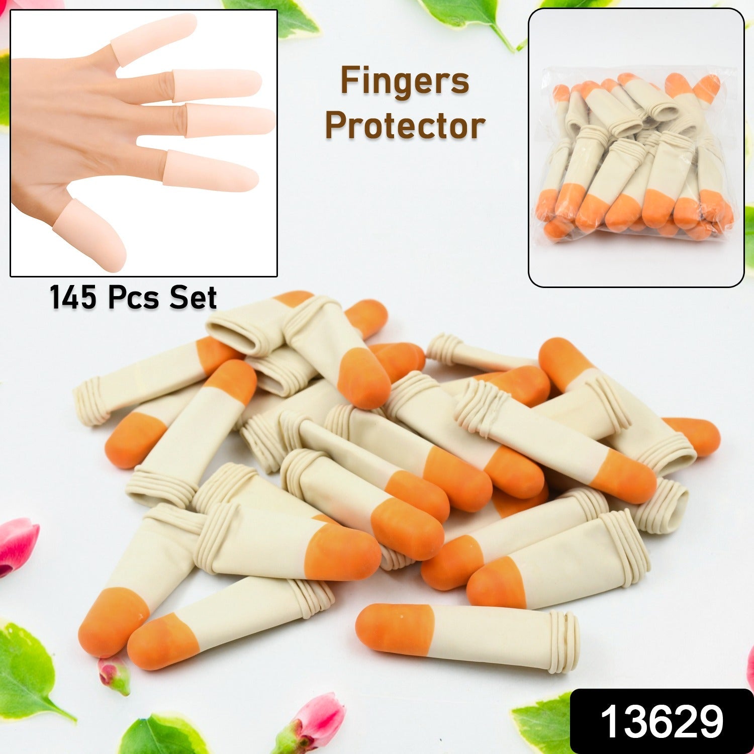 Finger Caps Silicone Finger Protectors Sleeves (Finger Cots  145 Pcs Set Approx) Finger Caps Silicone Finger Protectors Sleeves (Finger Cots  145 Pcs Set Approx)